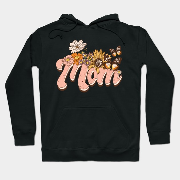 Mom retro distressed design Hoodie by BAB